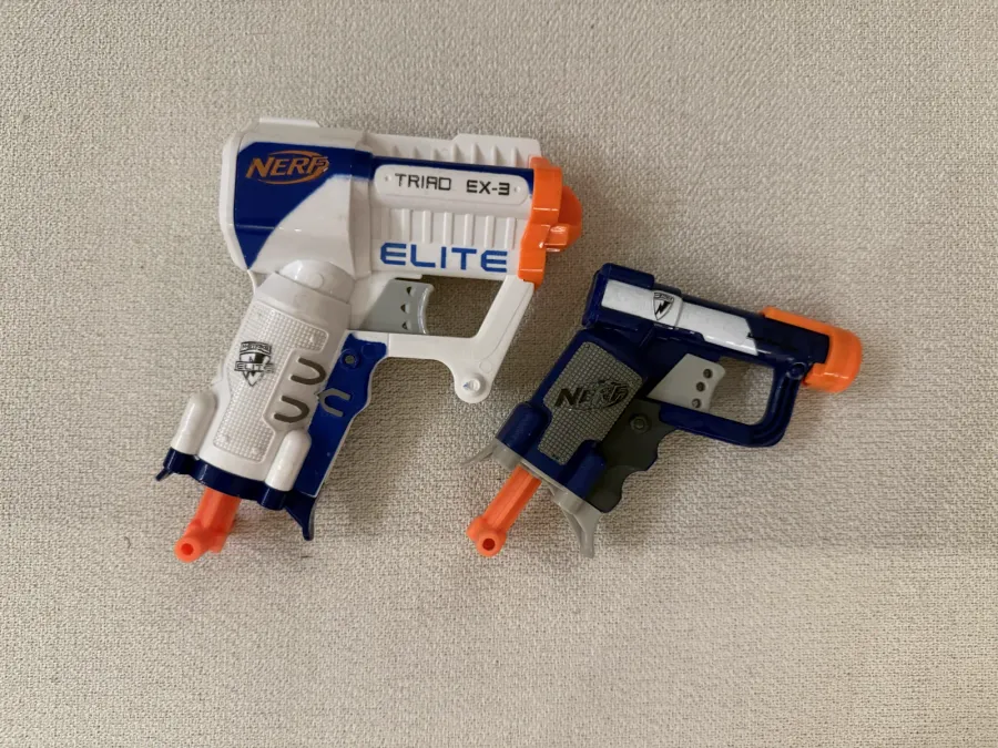 Nerf Elite Triad EX-3 + Jolt — 2 Mini Blasters